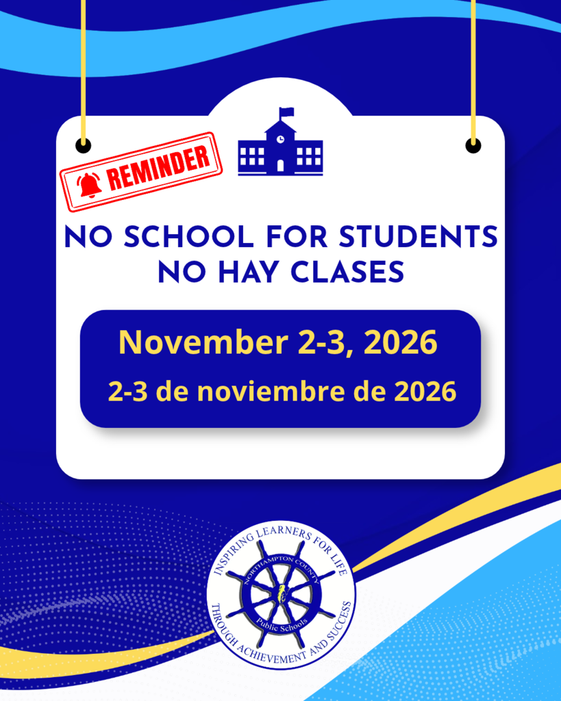 No school for students on November 2-3, 2026