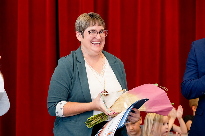 Malynda Green receiving award