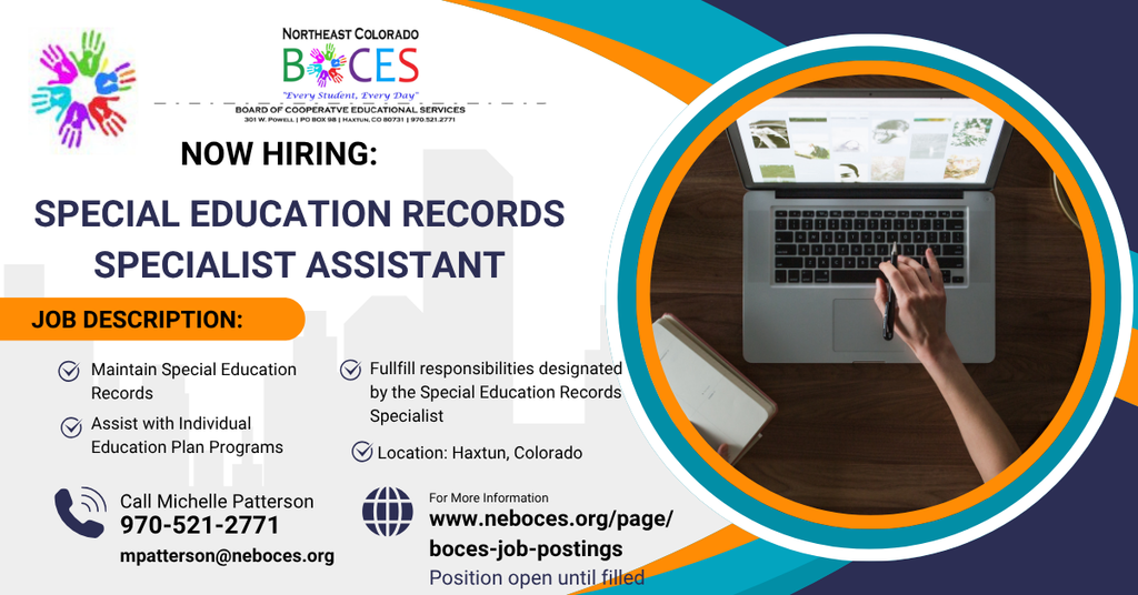 Now Hiring! Special Education Records Specialist Assistant