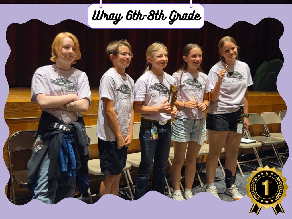 Wray's Winners Battle of the Books!! 6-8 Grades