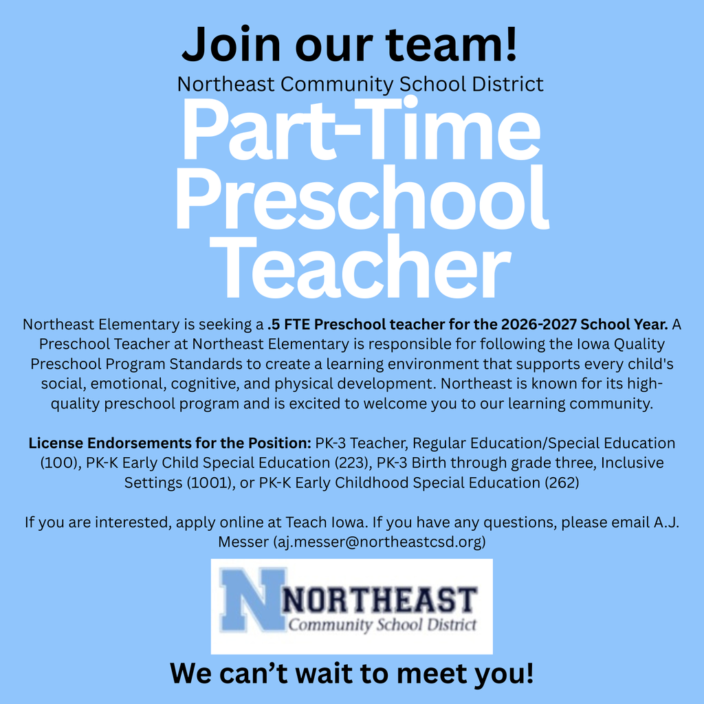 Part-Time Preschool Teacher Posting