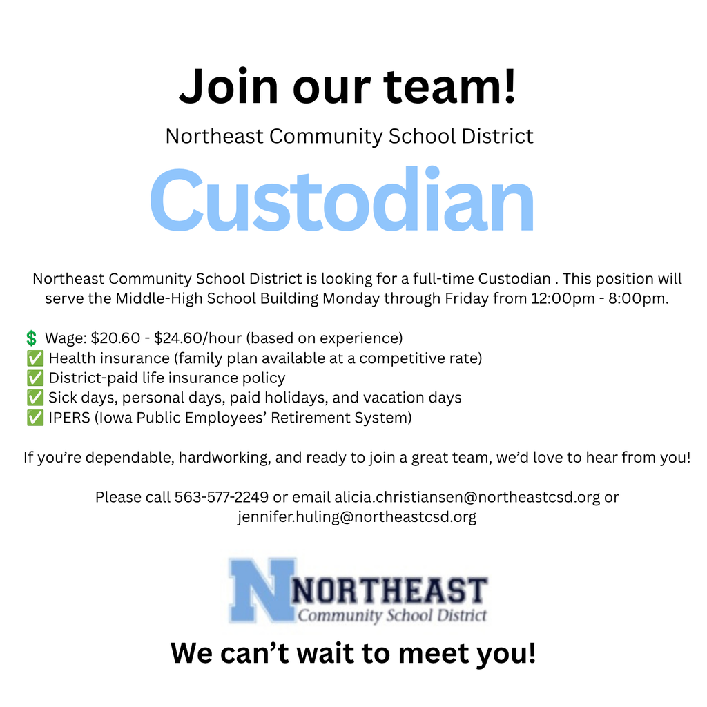 2nd Shift Custodian Flyer