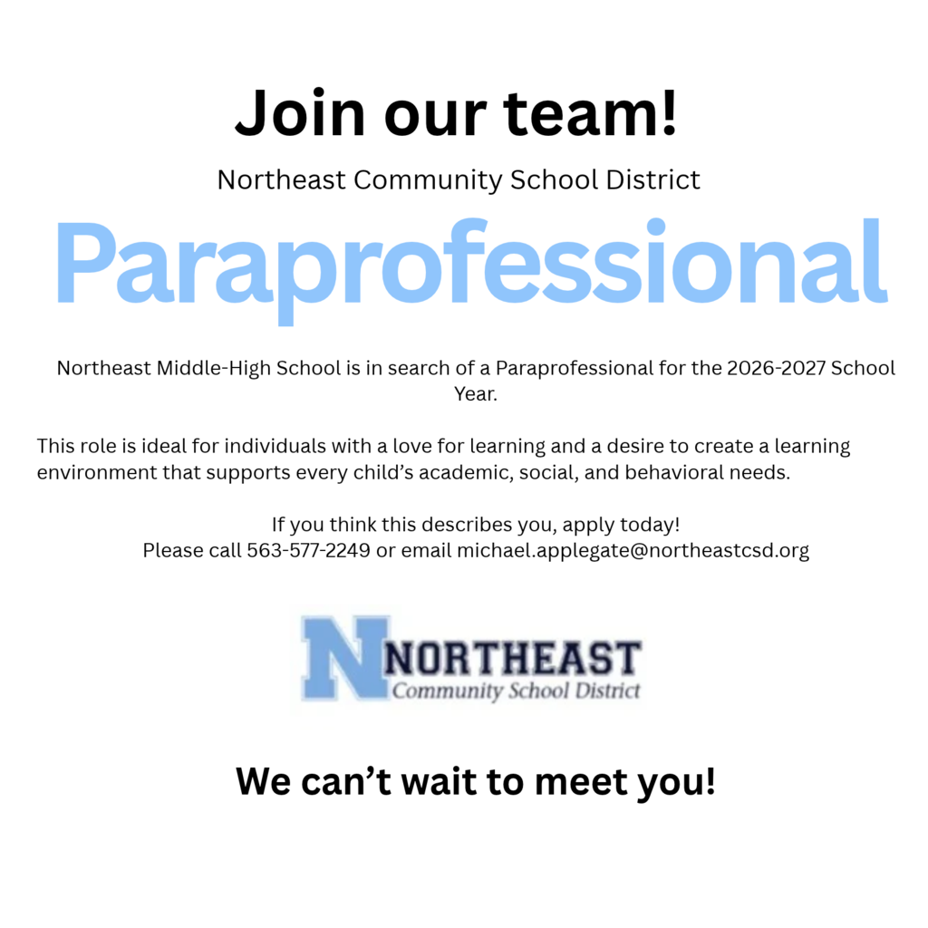 Posting for MSHS Paraprofessional