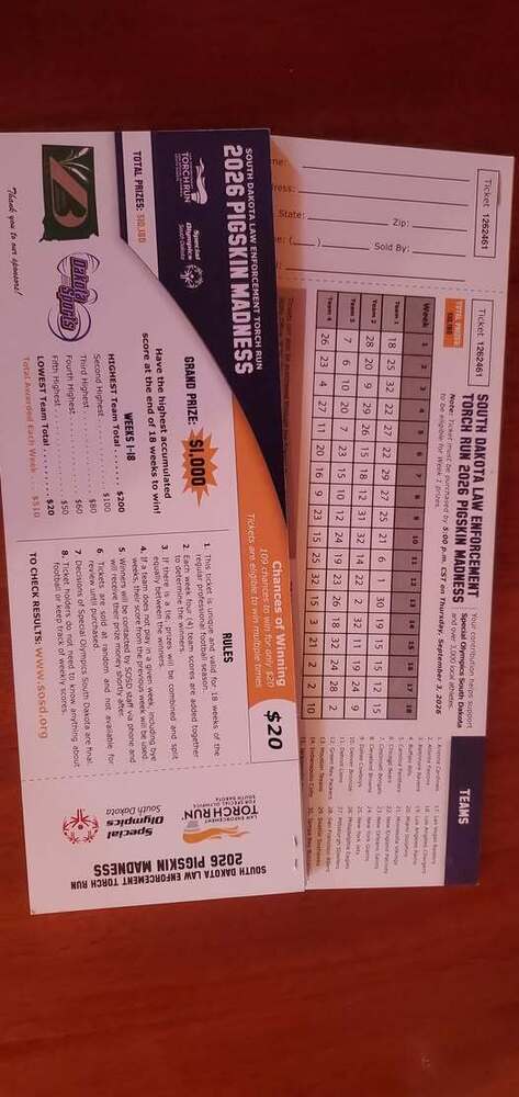 two raffle tickets