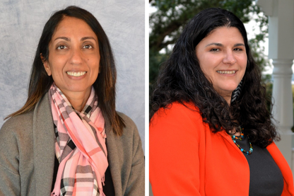 Two headshots of women side by side