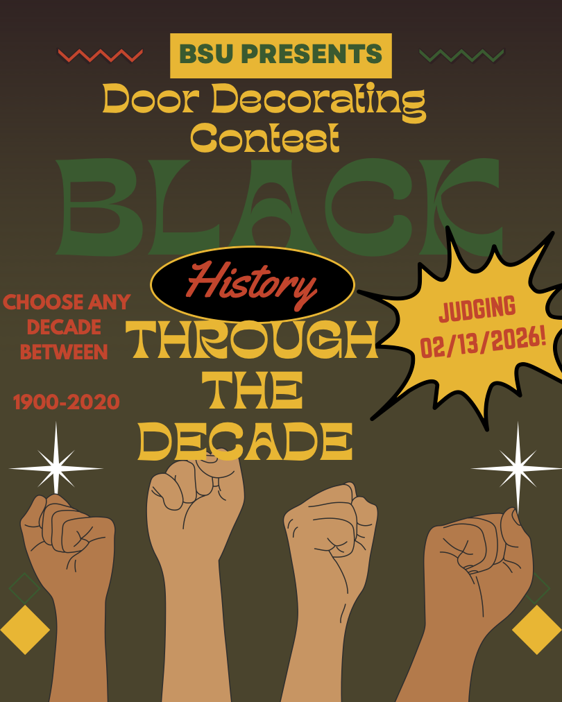 BSU Presents Door Decorating Contest - Black History Through the Decade - Choose Any Decade Between 1900 - 2020