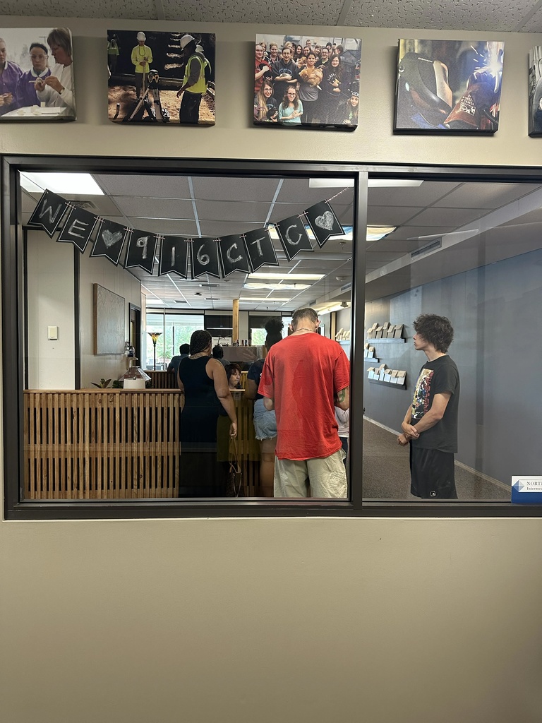 Student and family in the 916 Career and Tech Center office.