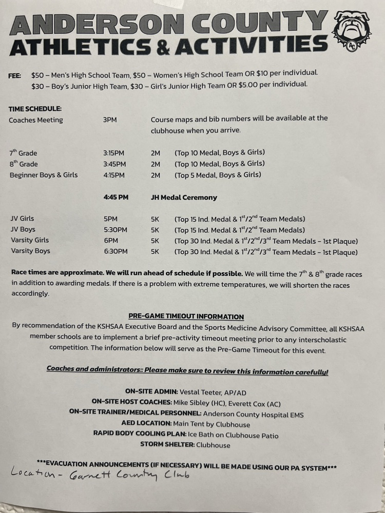 Anderson County Cross Country Meet! 