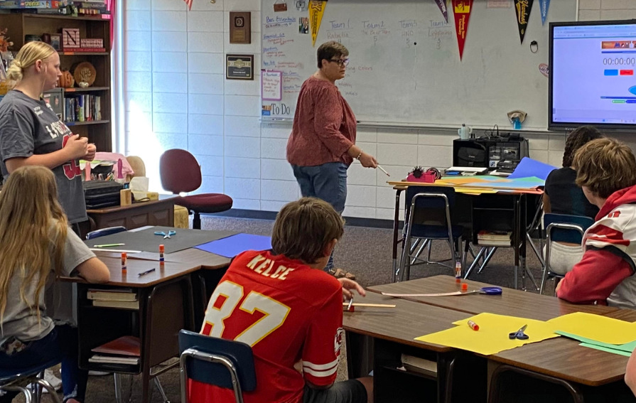 Mrs. Popejoy teaching