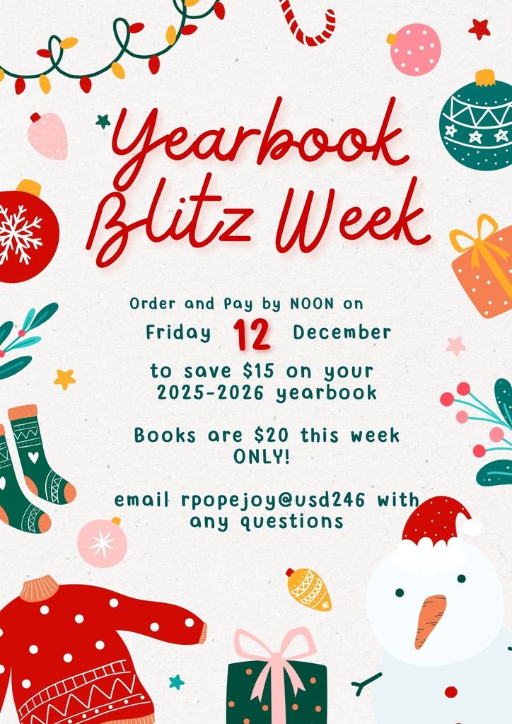 Yearbook Blitz is this week!!