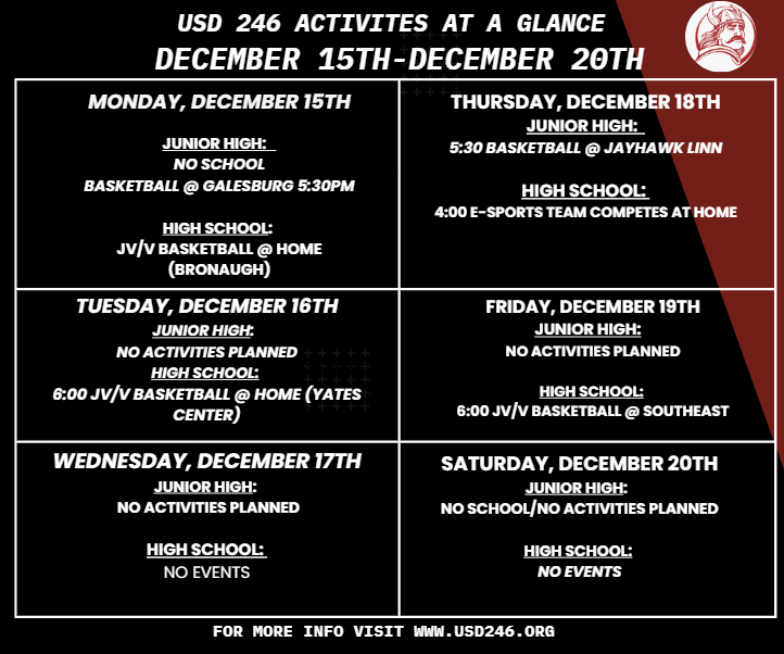 weekly events 12-15 to 12-20