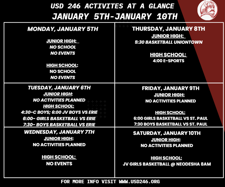 weekly events january 5 through 10