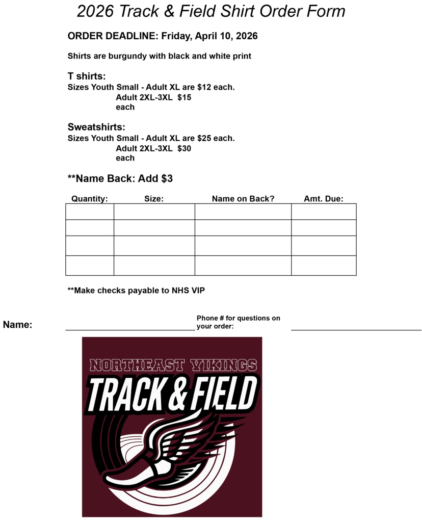 Deadline to order is Friday, April 10.