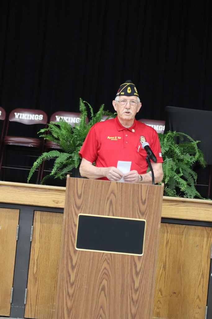 Ray Vail presenting  9 Arma American Legion Scholarships