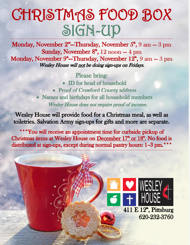 Christmas sign- up information