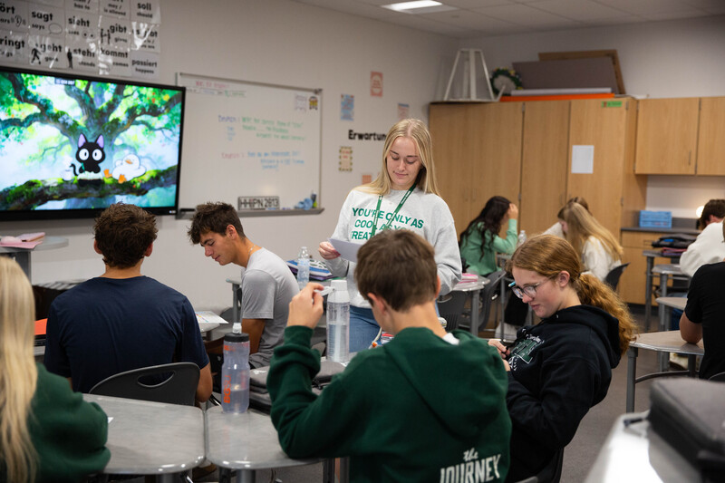 Coffee Talk Teacher giving Instruction