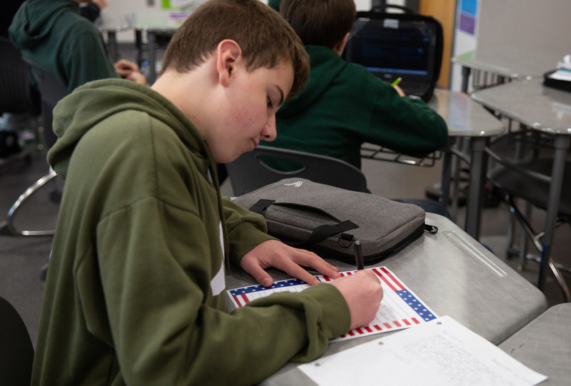 Child writing a letter