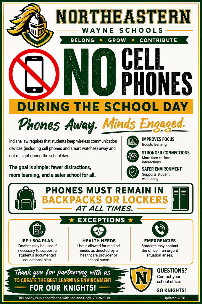 Reminder - No Cell Phones