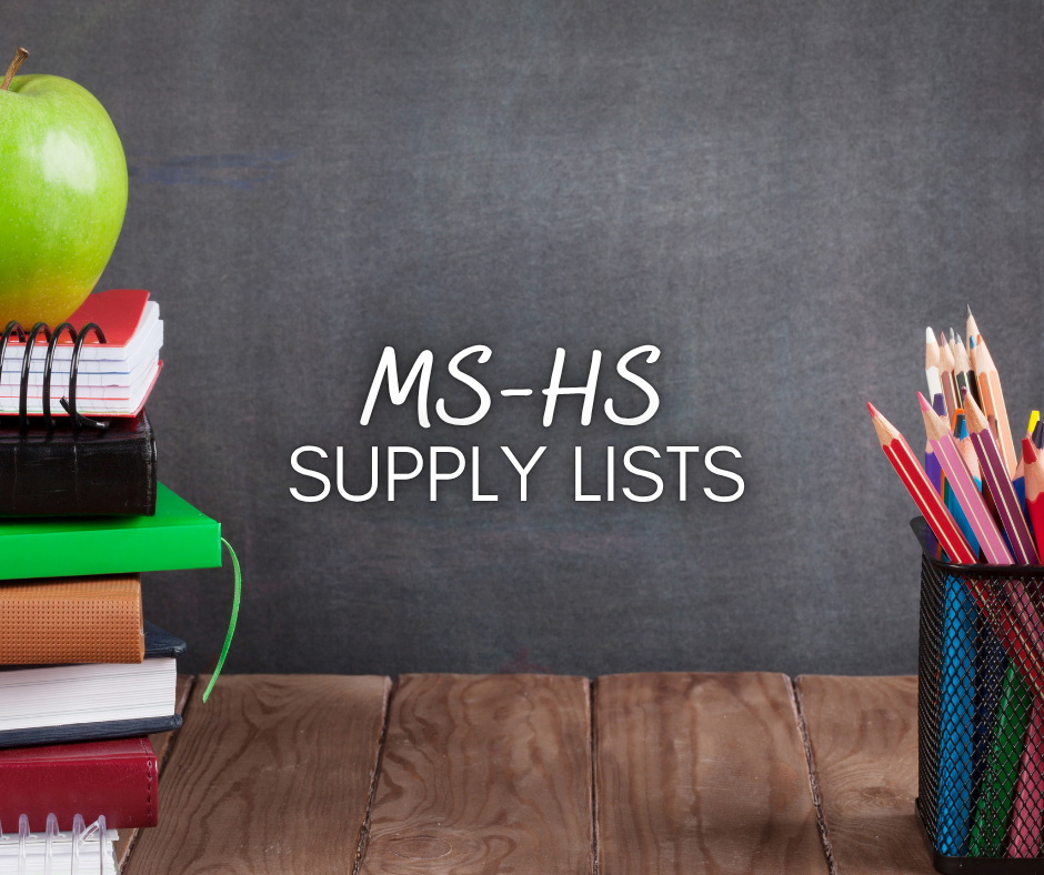 MS-HS Supply Lists