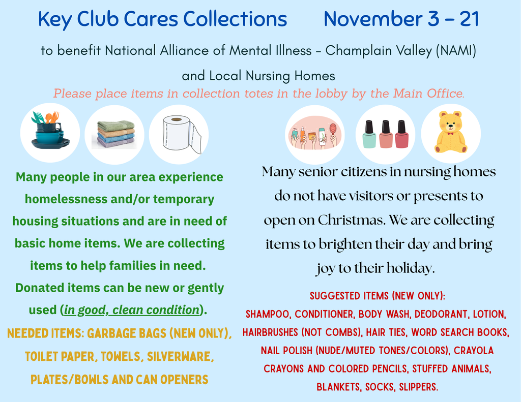 Key Club cares collection