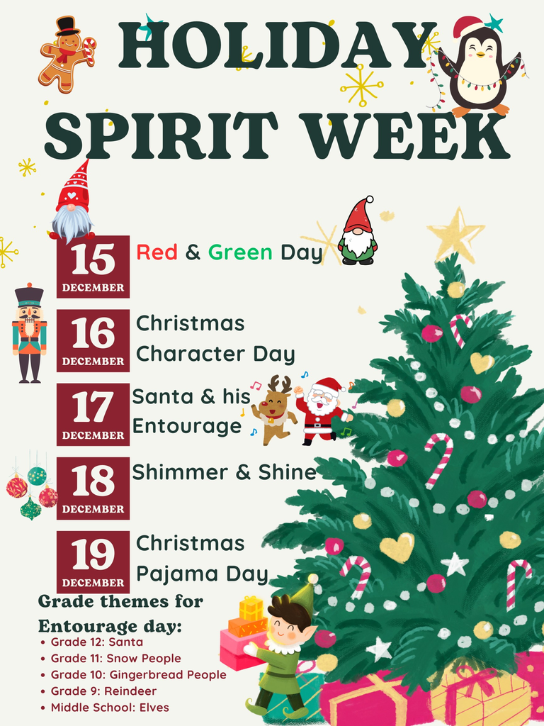 MS/HS Holiday Spirit Week