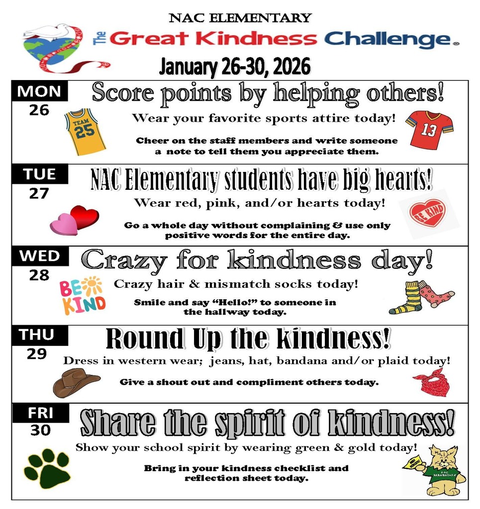 NAC Elementary The Great Kindness Challenge