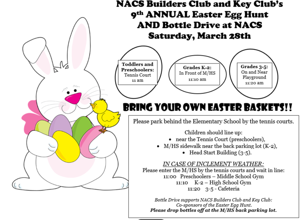 Easter Egg Hunt/ Bottle Drive 