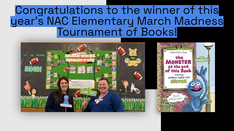 2026 NAC Book Tournament winner is The Monster at the End of This Book