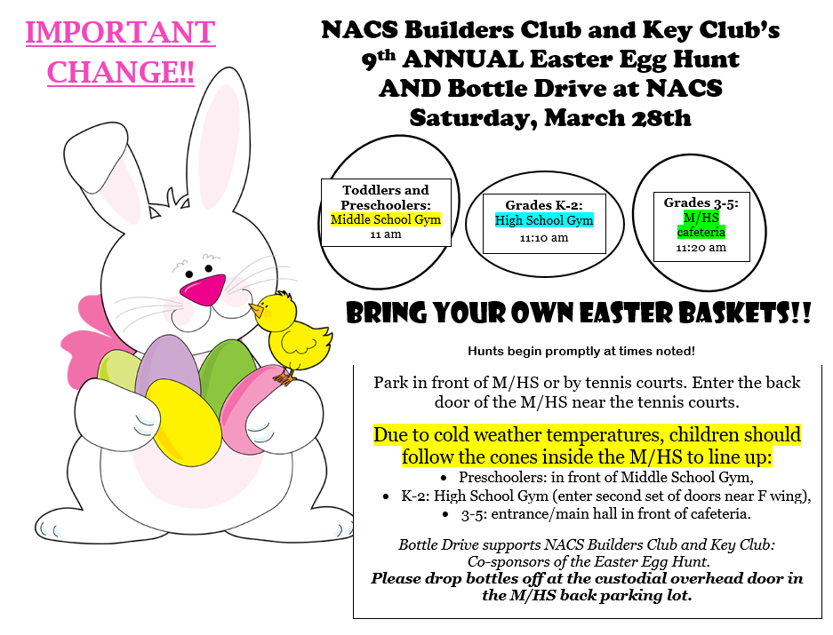 NACS Builders Club and Key Club's 9th Annual Easter Egg Hunt