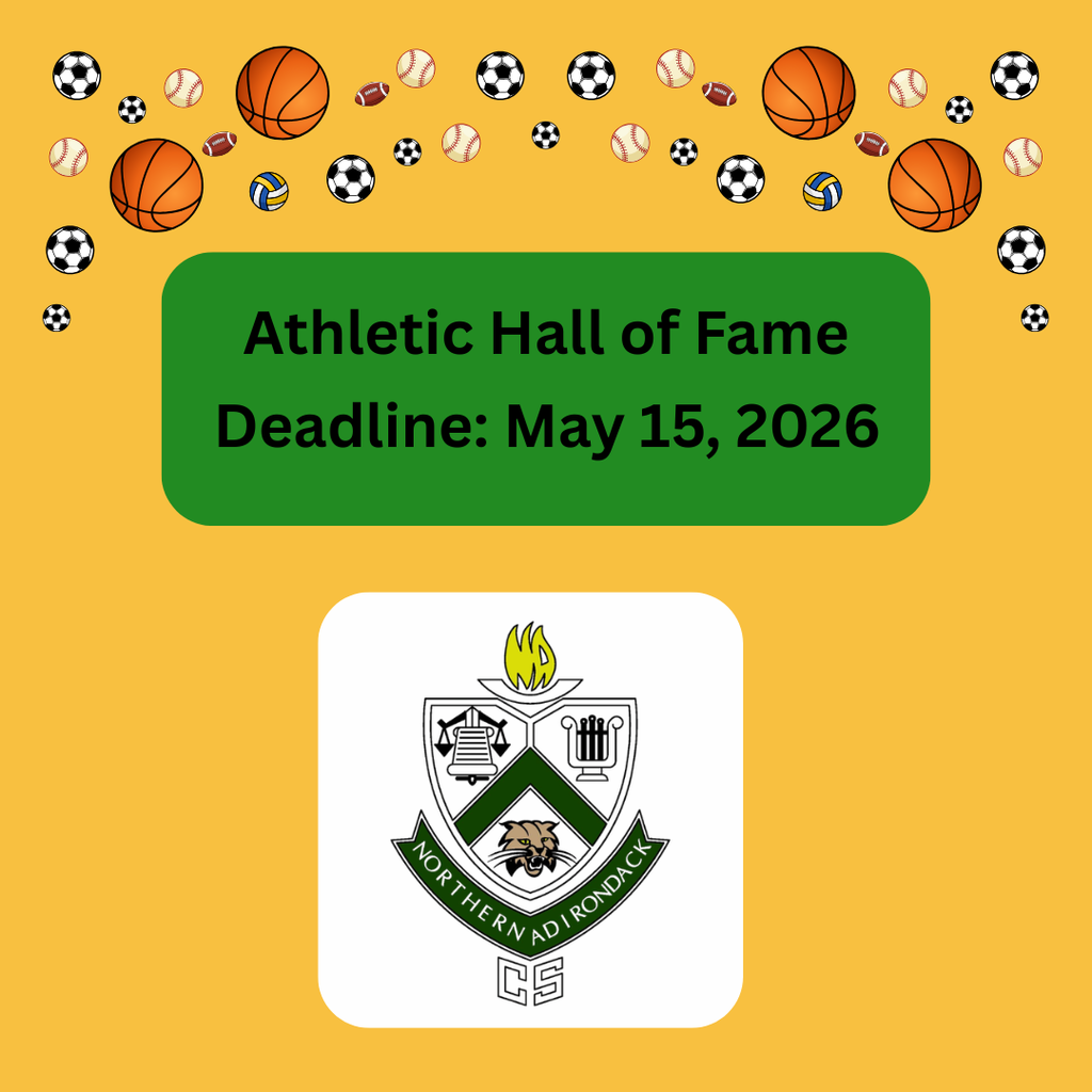 Athletic Hall of Fame Deadline:  May 15