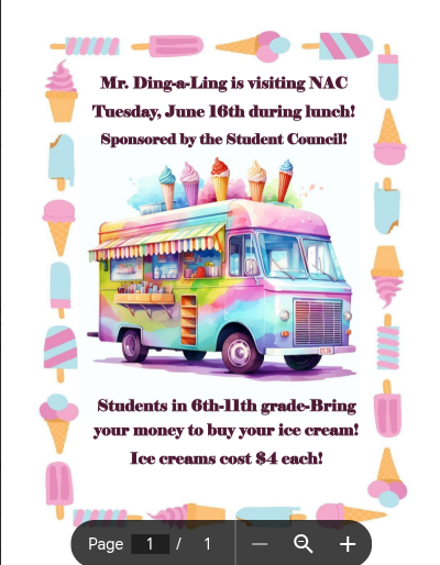 Mr. Ding A Ling at NAC MHS Tuesday, June 16