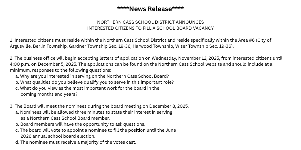 School Board Vacancy