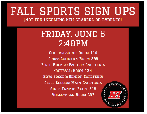 Fall Sports Sign Ups