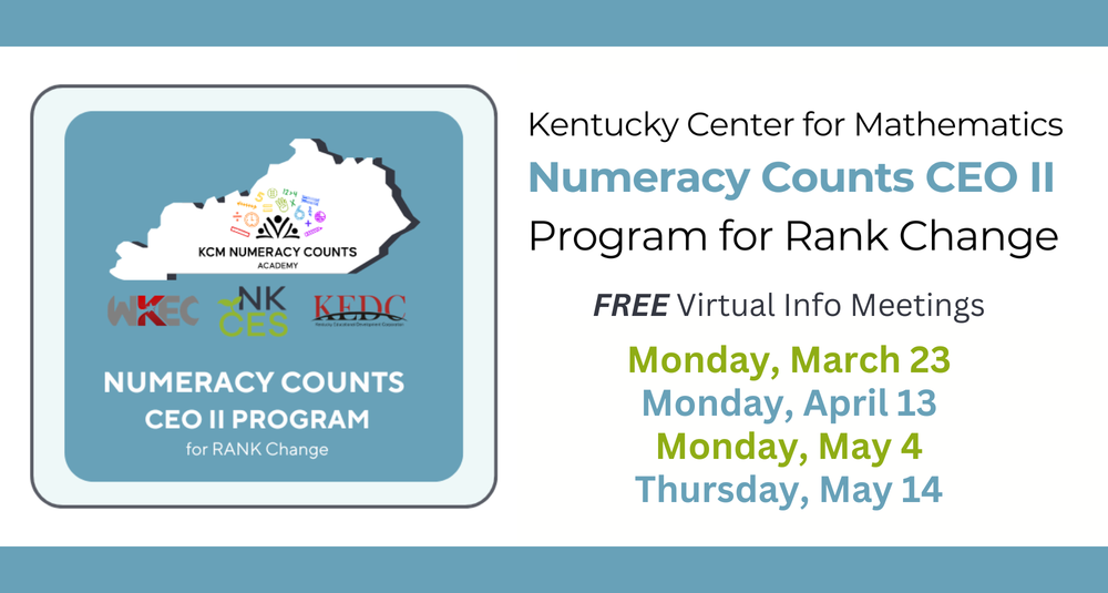 Numeracy Counts Rank Change program flyer