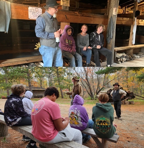 Forest History Center - students listen in to lessons of the forest