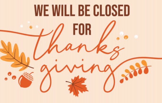NTCC will be closed in observance of the holiday November 26 - December 1.