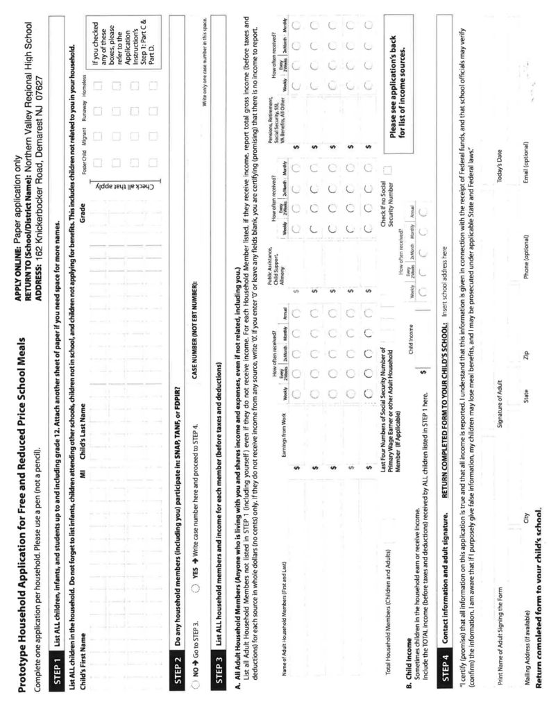 Free & Reduced letter (English)