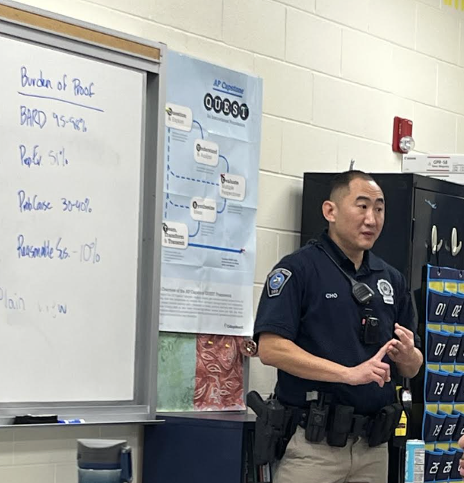 Officer Cho presenting