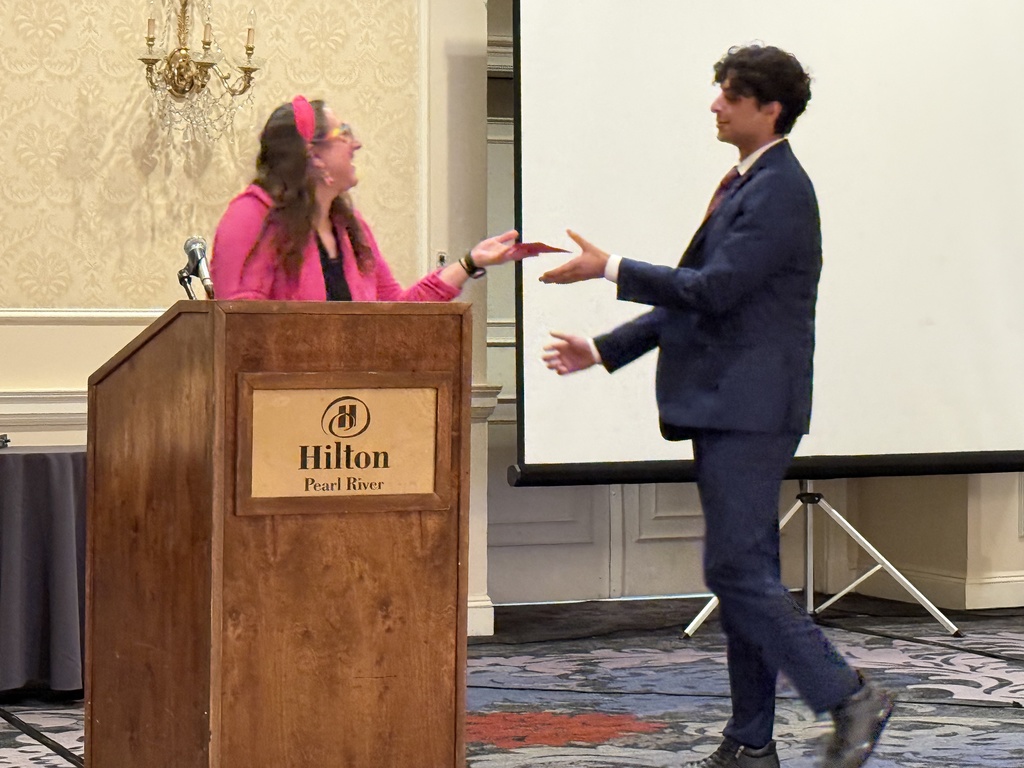 Mrs. Reinfried handed out awards.