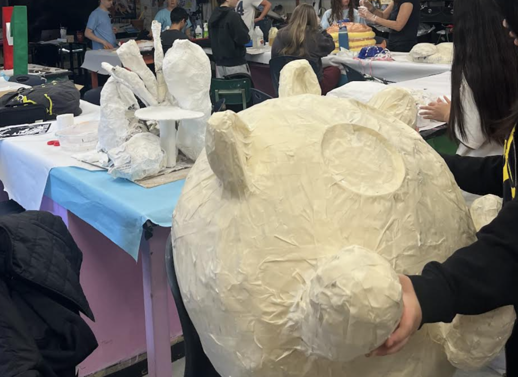 Students working on projects