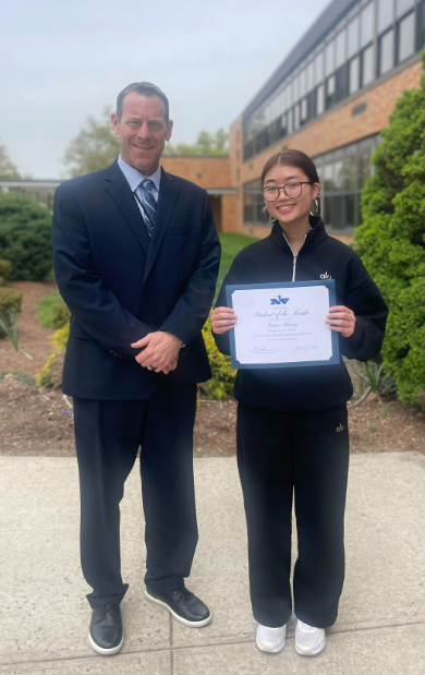 April Student of the month, Grace Kang. 