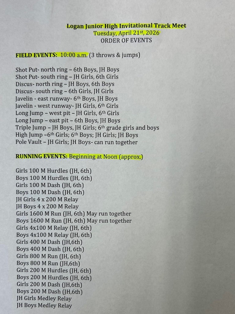 Order of Events