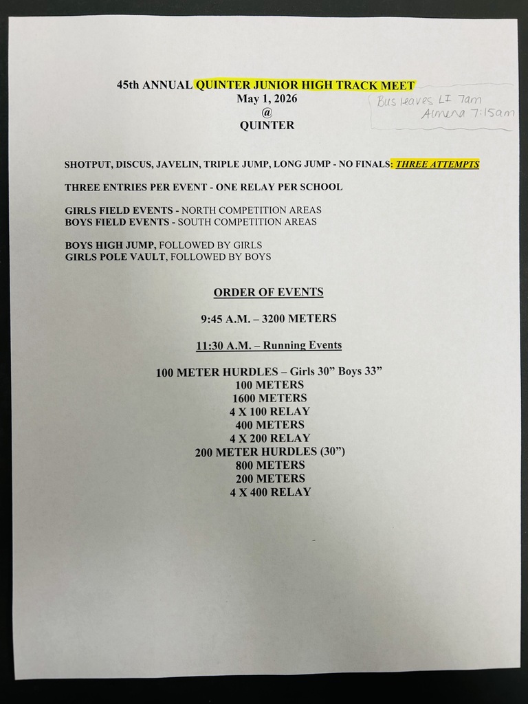 Order of Events