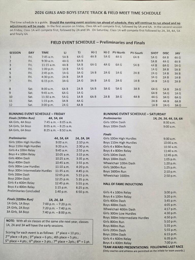 schedule