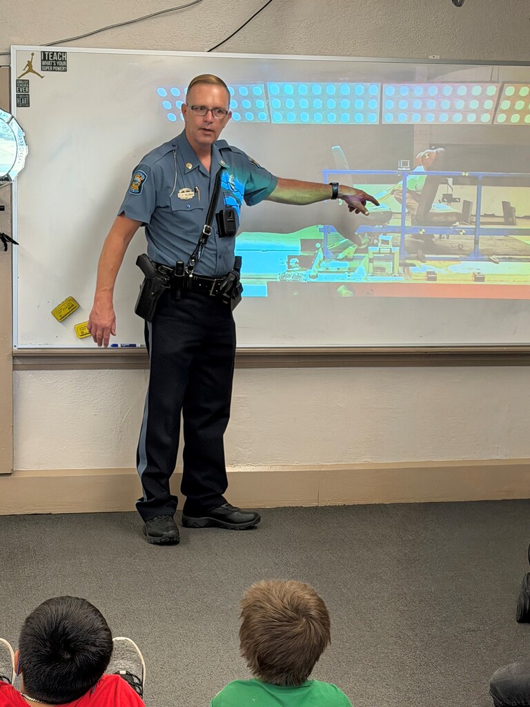 Bus safety presentation with Troope Todd!
