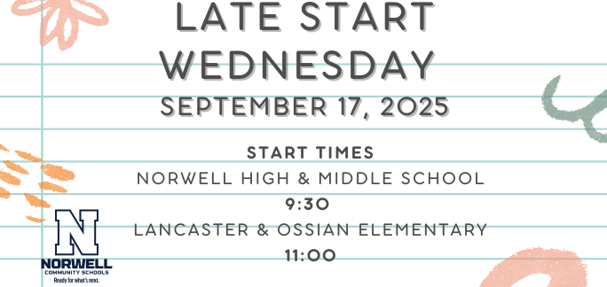 2 Hour Delay Start Times for September 17th, 2025