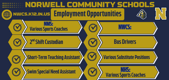 Check out our Employment Opportunities!