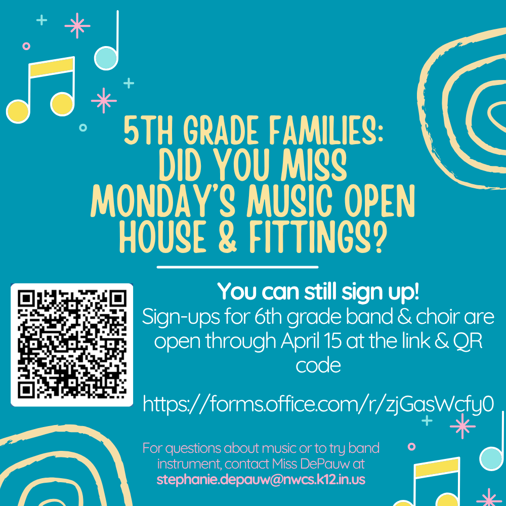 6th Grade Music Reminder!