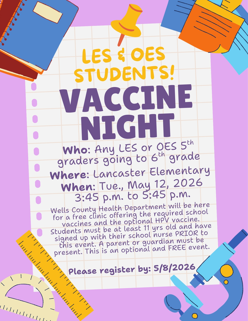 Vaccine Night Flyer for OES and LES Students