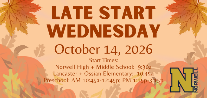 Late Start Wed Oct 14 Graphic